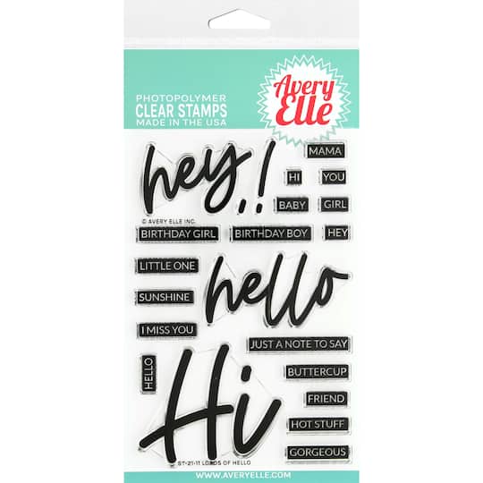 Avery Elle Loads of Hello Clear Stamps